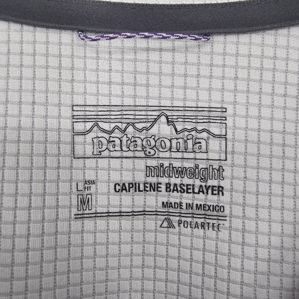 Patagonia Capilene 1/4 Zip Pullover Womens M Gray Baselayer Outdoor Hiking - Picture 3 of 10